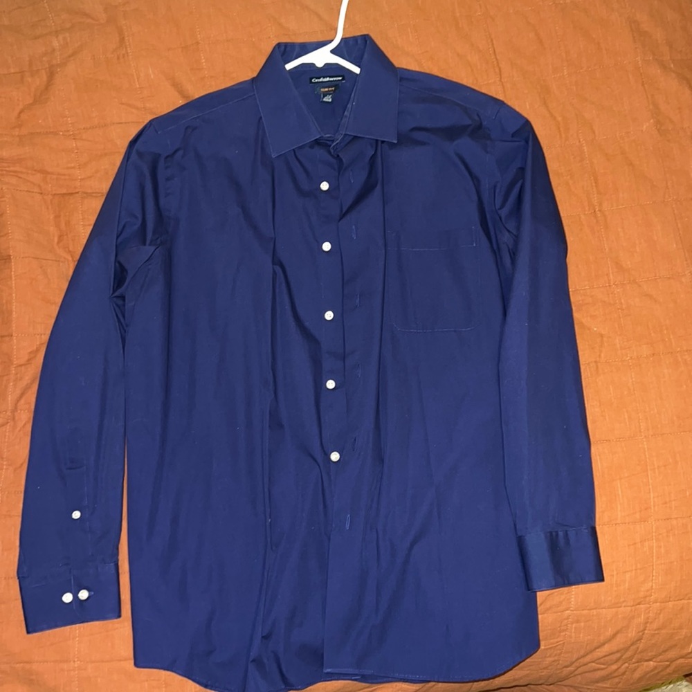 Croft&Barrow Blue Dress Shirt. Men’s Slim Fit L. 16 1/2 17. 34/35. Lightly used.